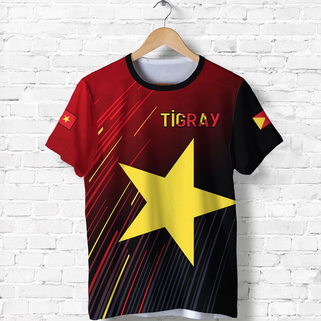 Proud Tigray T Shirt African Pattern LT13 - Wonder Print Shop