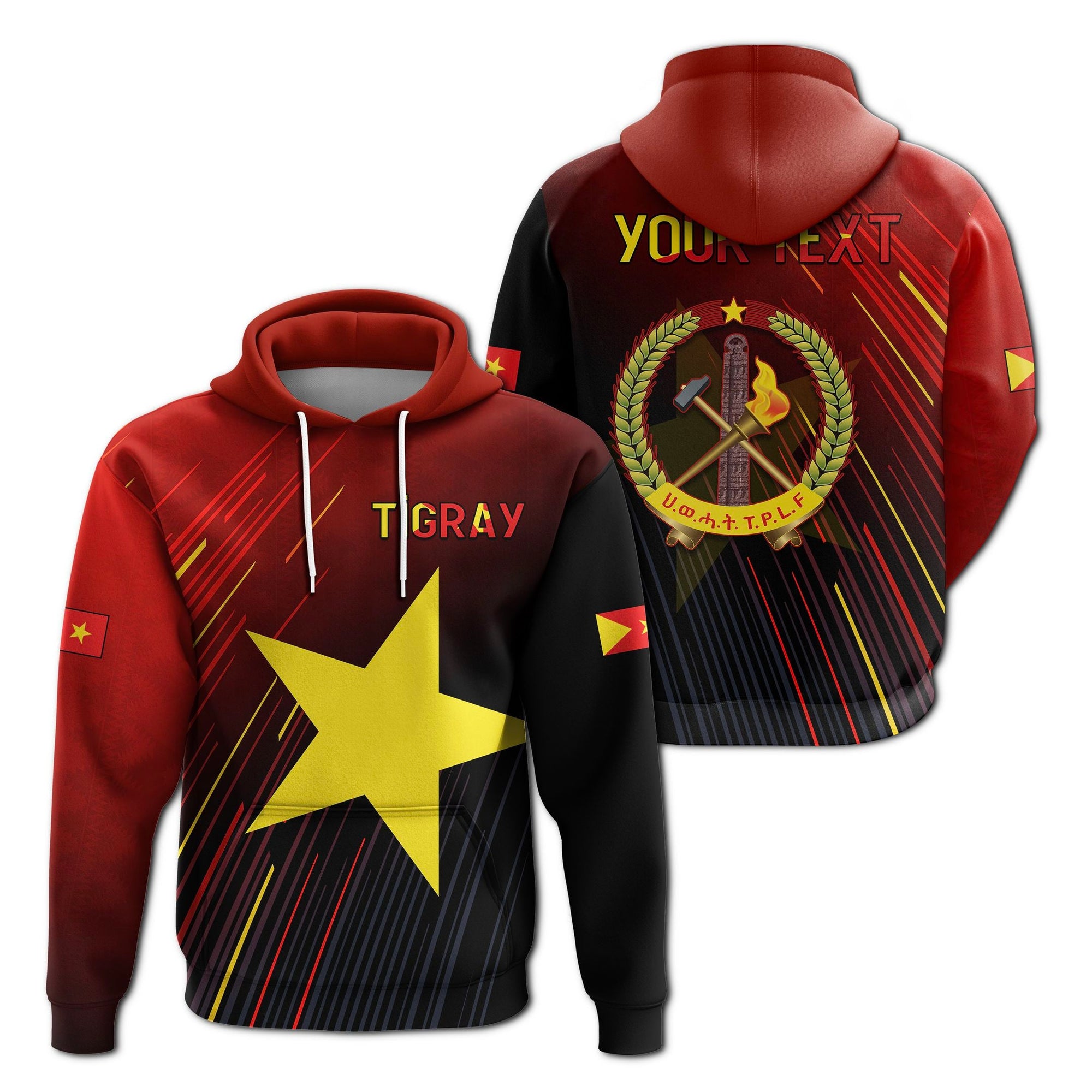 Custom Proud Tigray Hoodie African Pattern LT13 - Wonder Print Shop