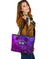 Leather Totes - Evil Eye Small Leather Tote Universe Style LT8 - Wonder Print Shop