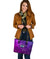 Leather Totes - Evil Eye Small Leather Tote Universe Style LT8 - Wonder Print Shop