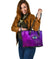 Leather Totes - Evil Eye Small Leather Tote Universe Style LT8 - Wonder Print Shop