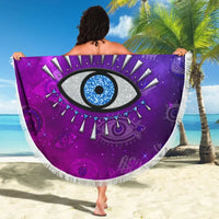 Beach Blanket - Evil Eye Beach Blanket Universe Style LT8 - Wonder Print Shop