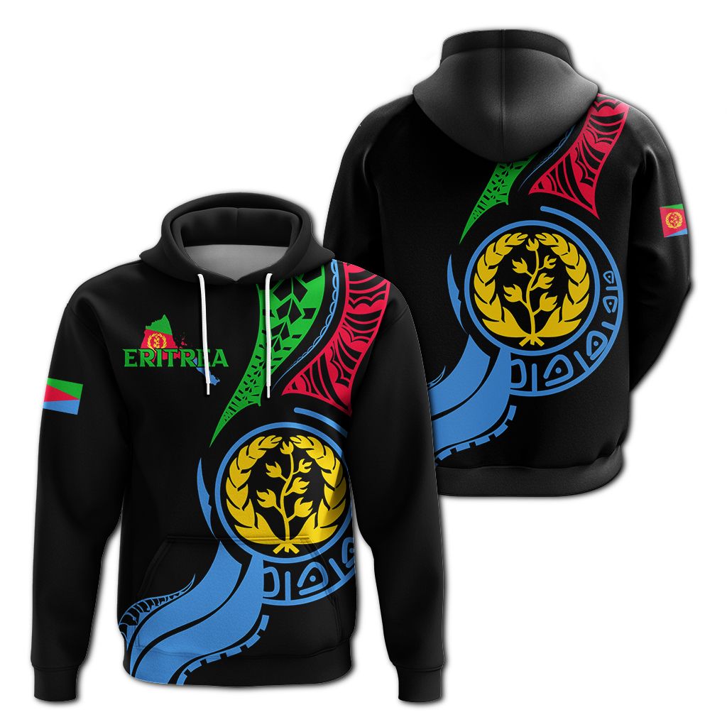 Eritrea Hoodie Flag Map LT12 - Wonder Print Shop