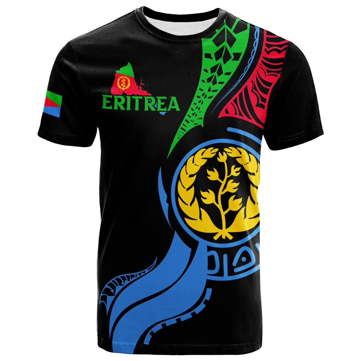 Eritrea T Shirt Flag Map LT12 - Wonder Print Shop