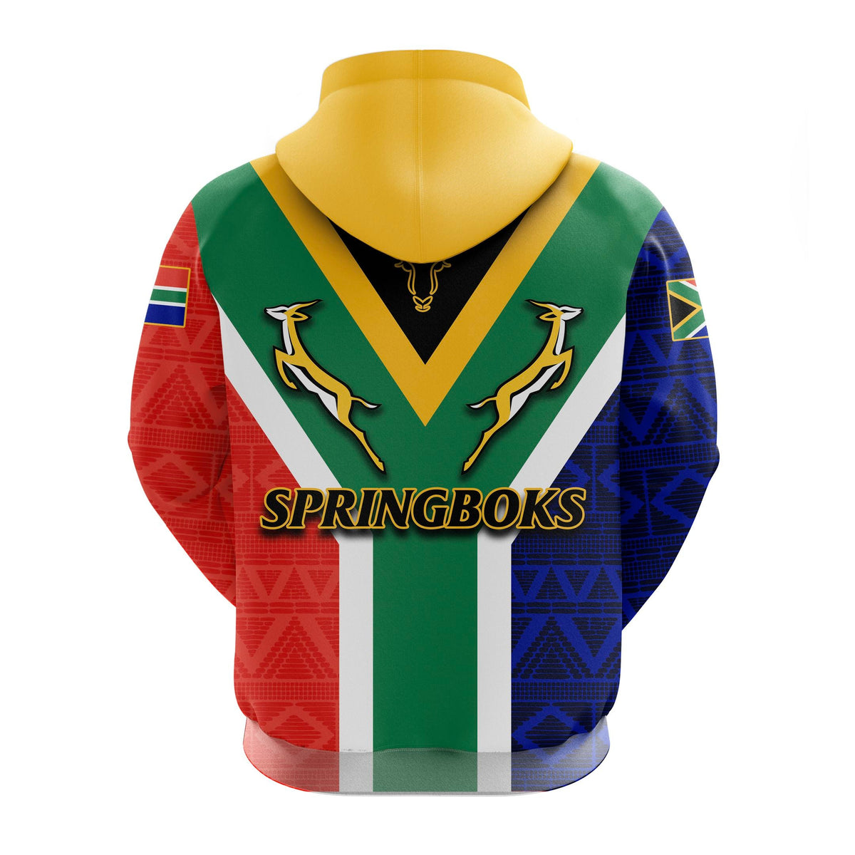 South Africa Springboks Mix African Patterns Zip Hoodie LT20 - Wonder Print Shop