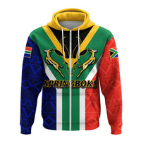 South Africa Springboks Mix African Patterns Zip Hoodie LT20 - Wonder Print Shop