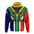 South Africa Springboks Mix African Patterns Zip Hoodie LT20 - Wonder Print Shop