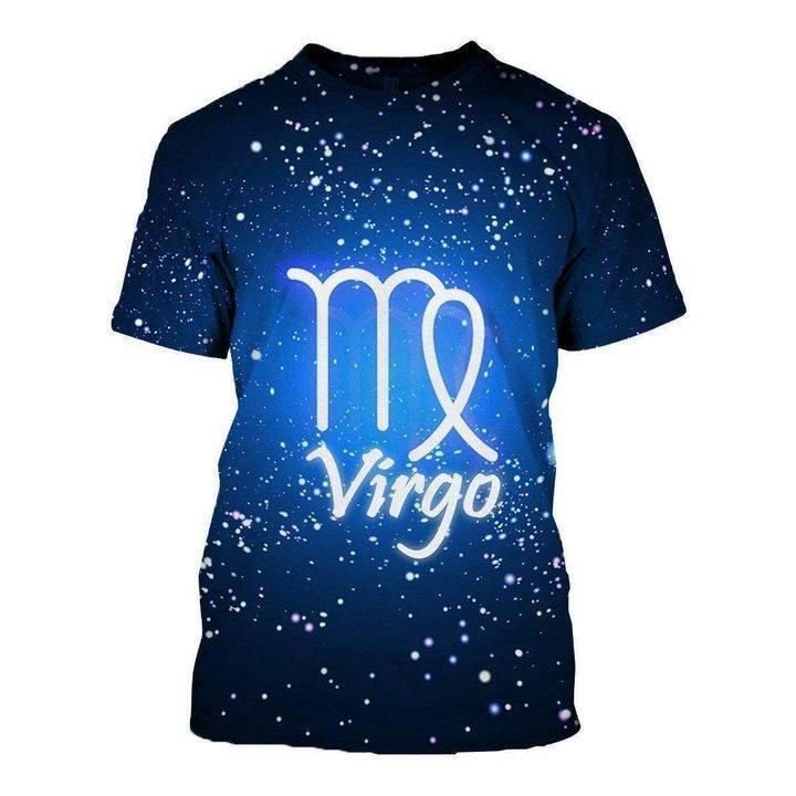 Virgo Zodiac T Shirt Neon Constellation LT13 - Wonder Print Shop