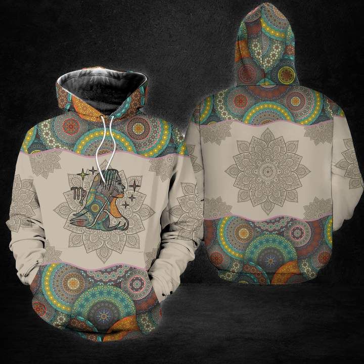 Virgo Zodiac Hoodie Mandala LT13 - Wonder Print Shop