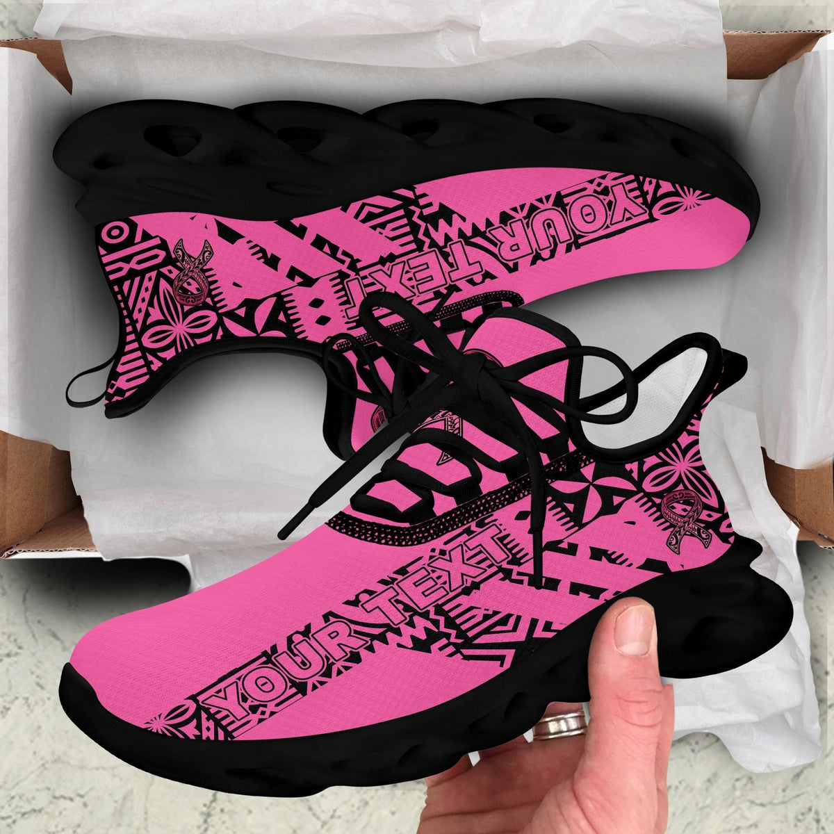 polynesian-footwear-fiji-tapa-pinktober-sport-clunky-sneakers-black