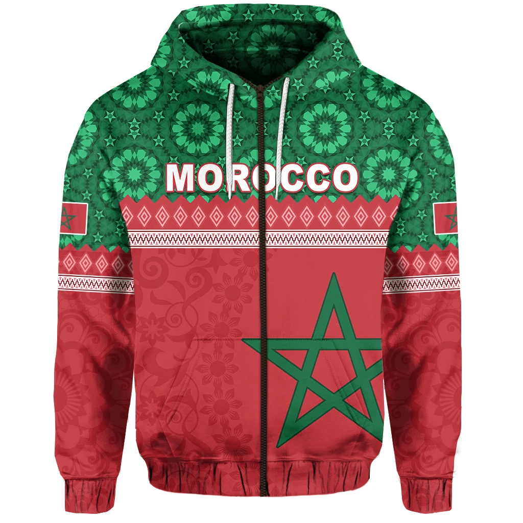 Morocco Life Style Zip Hoodie Pattern LT13 - Wonder Print Shop