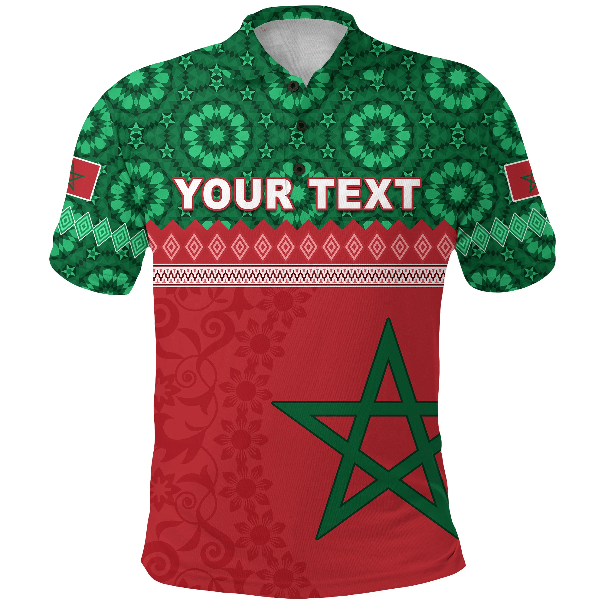 Custom Morocco Polo Shirt Life Style Pattern LT13 - Wonder Print Shop