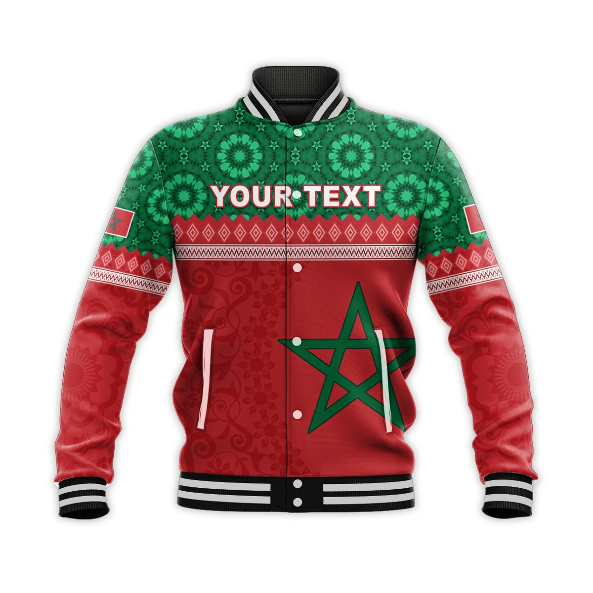 (Custom Personalised) Morocco Life Style Baseball Jacket Pattern LT13 - Wonder Print Shop