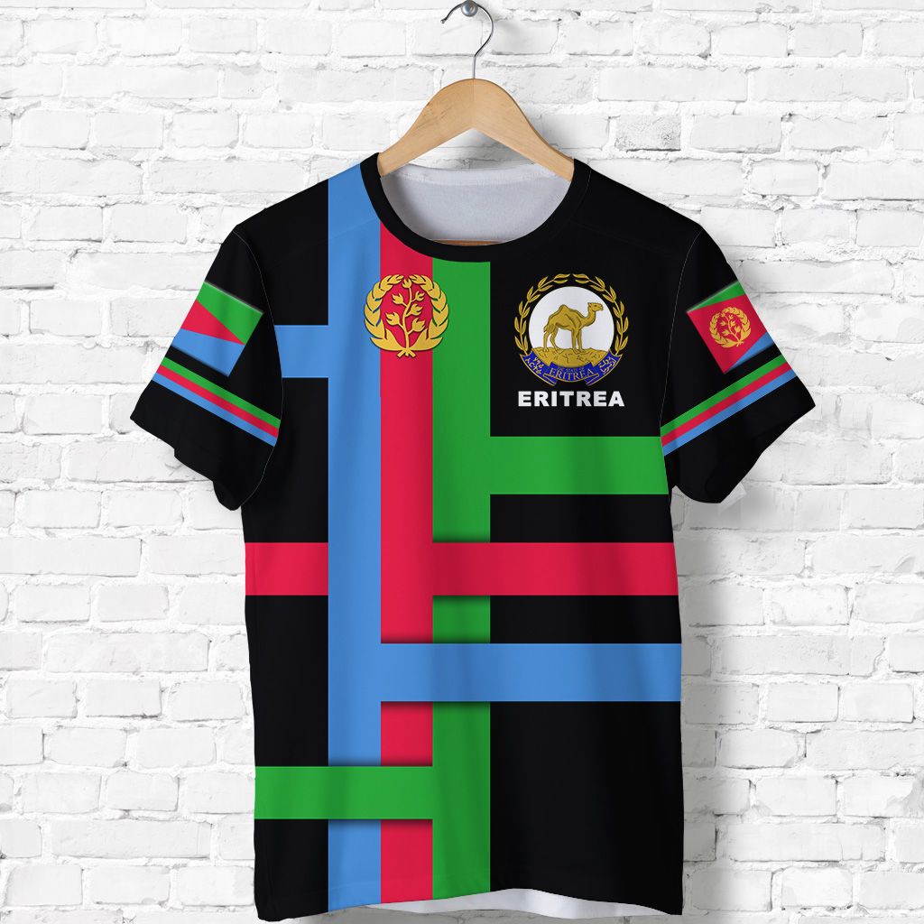 Eritrea T Shirt Flag Vibes Black LT8 - Wonder Print Shop