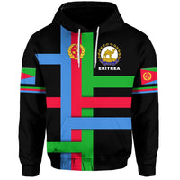 Custom Eritrea Hoodie Flag Vibes Black LT8 - Wonder Print Shop