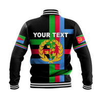 (Custom Personalised) Eritrea Baseball Jacket Flag Vibes - Black LT8 - Wonder Print Shop
