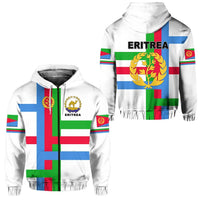 Eritrea Zip Hoodie Flag Vibes White LT8 - Wonder Print Shop