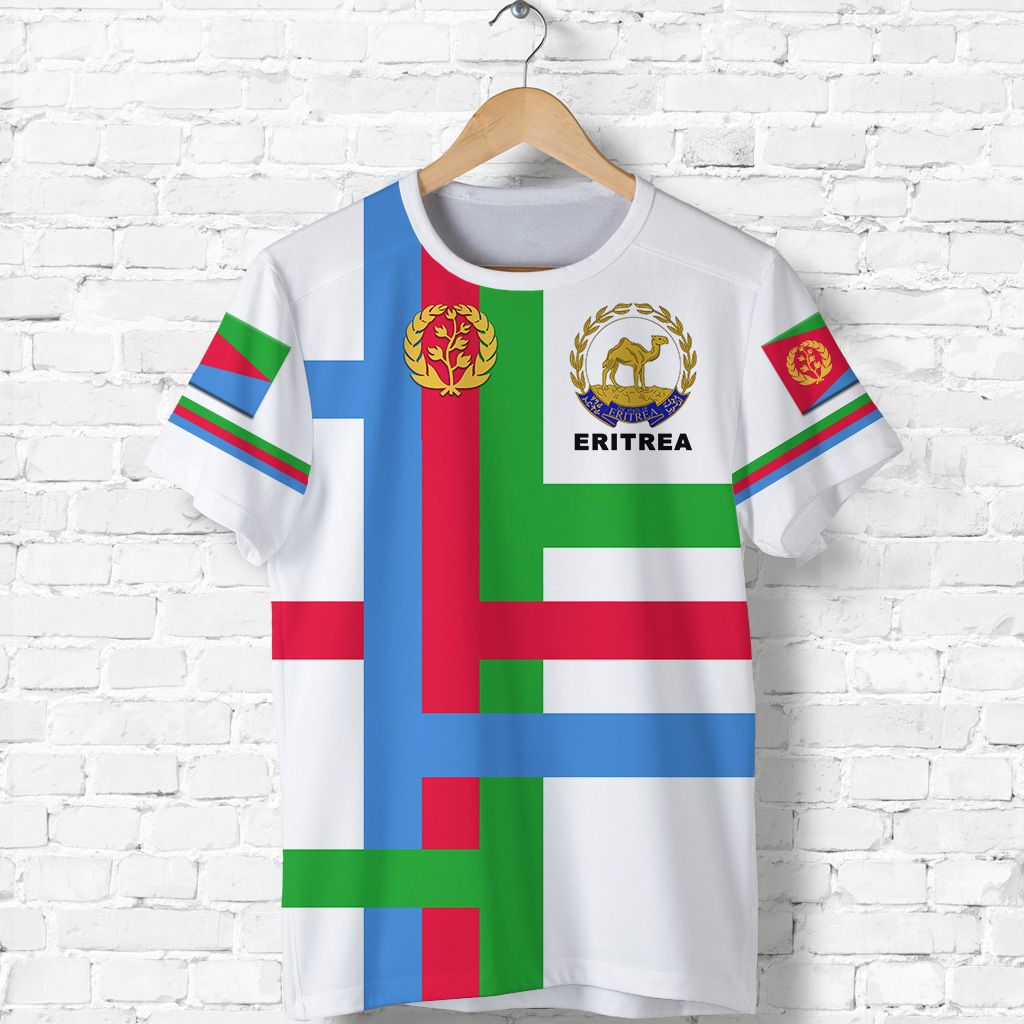 Eritrea T Shirt Flag Vibes White LT8 - Wonder Print Shop