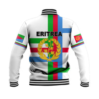 Eritrea Baseball Jacket Flag Vibes - White LT8 - Wonder Print Shop