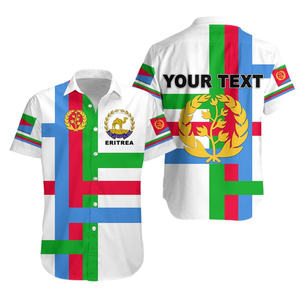 (Custom Personalised) Eritrea Hawaiian Shirt Flag Vibes - White LT8 - Wonder Print Shop