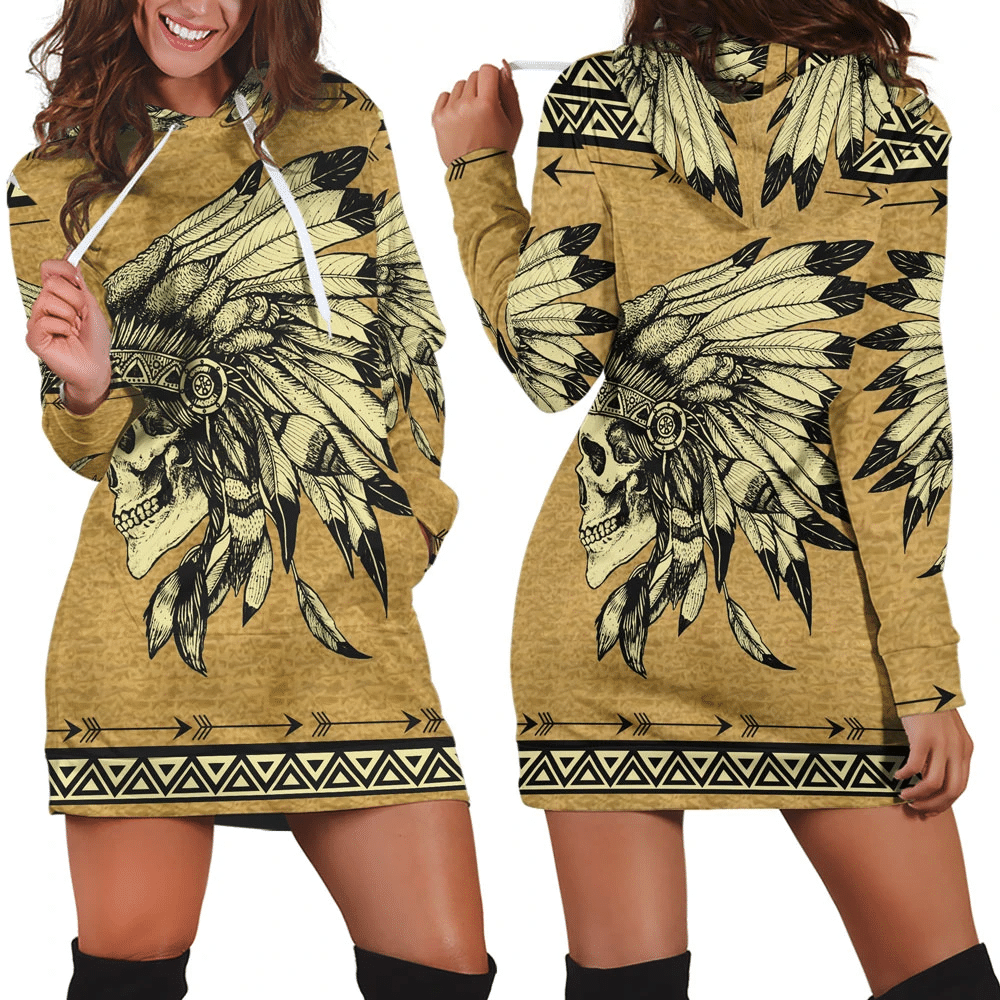 3d-all-over-printed-hand-drawn-native-american-skull-soft-all-size-hoodie-dress