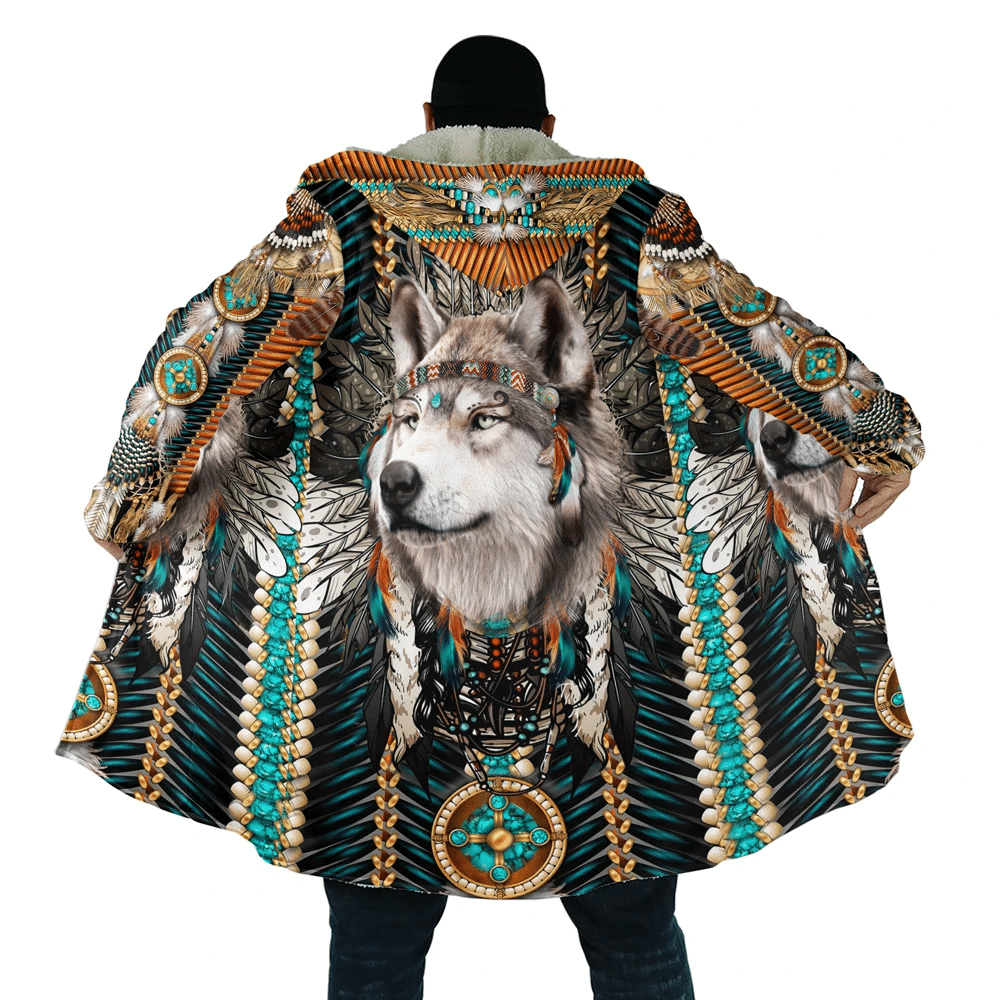 aborigine-style-3d-all-over-printed-gray-wolf-dreamcatcher-hooded-coat
