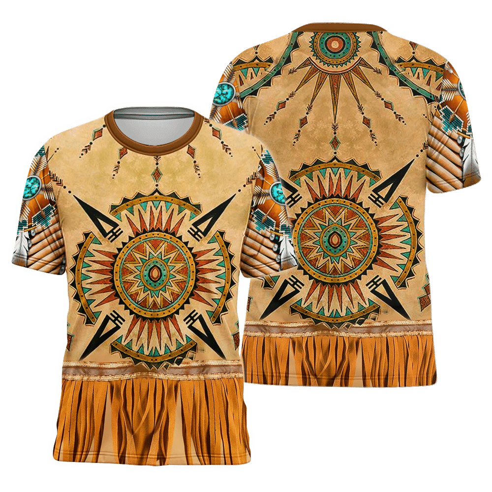 Cherokee sun symbols 3D all over printed T Shirt - Wonder Print Shop