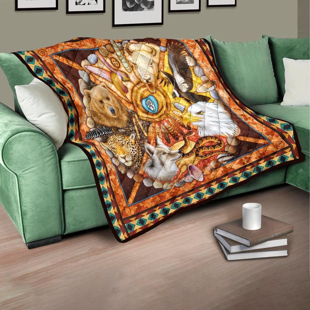 aborigine-style-3d-all-over-printed-mascot-of-wild-life-soft-cotton-all-size-quilt