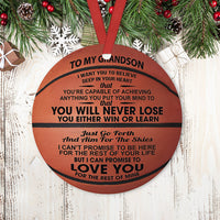 basketball-grandson-you-never-lose-circle-ornament
