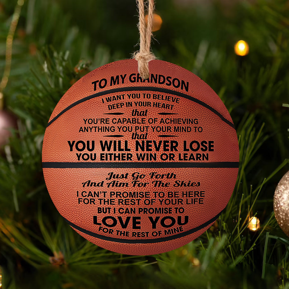 basketball-grandson-you-never-lose-circle-ornament