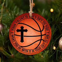 basketball-your-talent-is-god-gift-lovers-circle-ornament