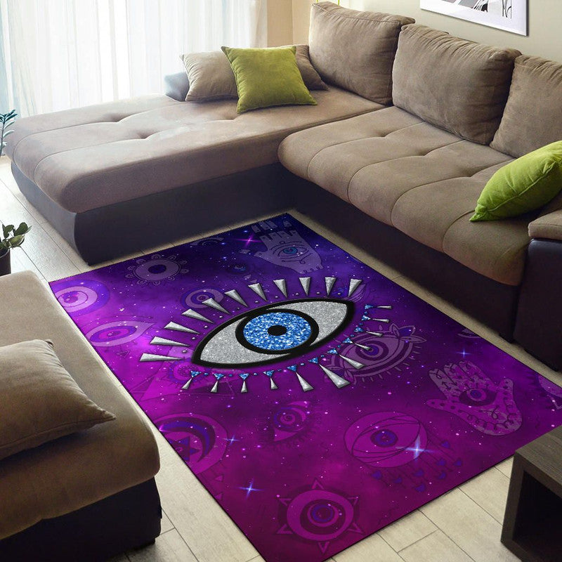 Area Rug - Evil Eye Area Rug Universe Style LT8 - Wonder Print Shop