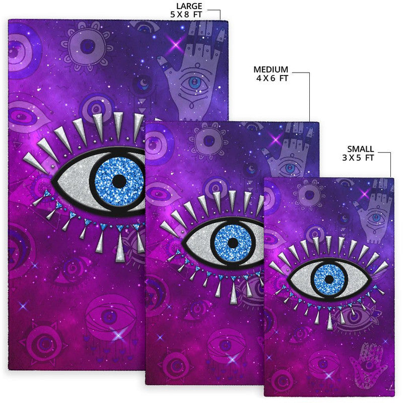 Area Rug - Evil Eye Area Rug Universe Style LT8 - Wonder Print Shop