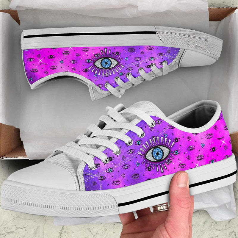 footwear-evil-eye-low-top-shoe-simple-style-pink
