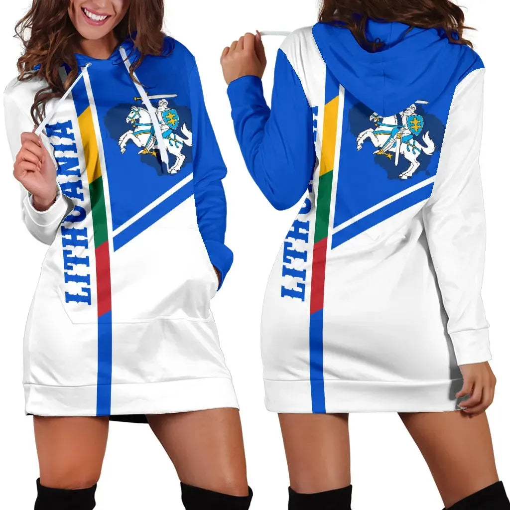 Lithuania Hoodie Dress Vytis Lietuva RLT6 - Wonder Print Shop