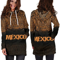 Mexico Aztec Hoodie Dress The Ancient Aztec Calendar RLT13 - Wonder Print Shop