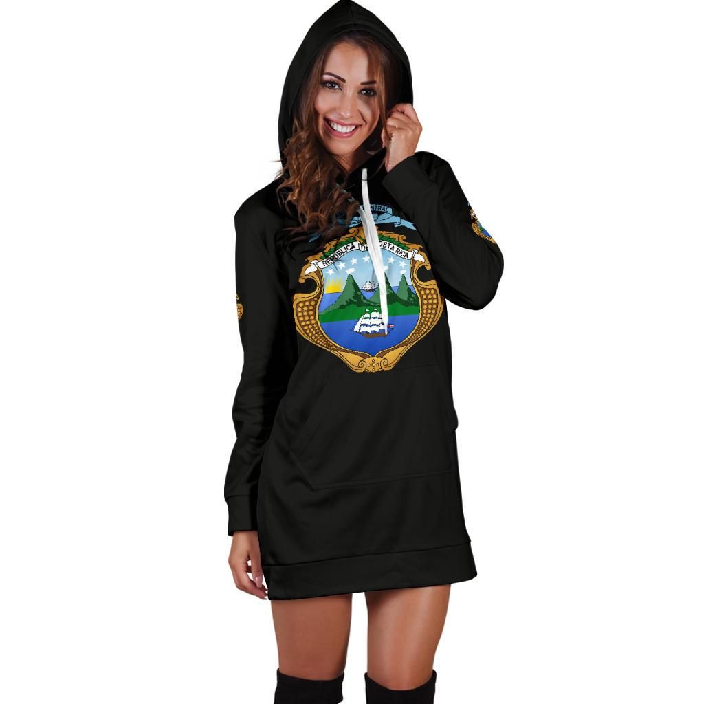 Costa Rica Hoodie Dress RLT13 - Wonder Print Shop