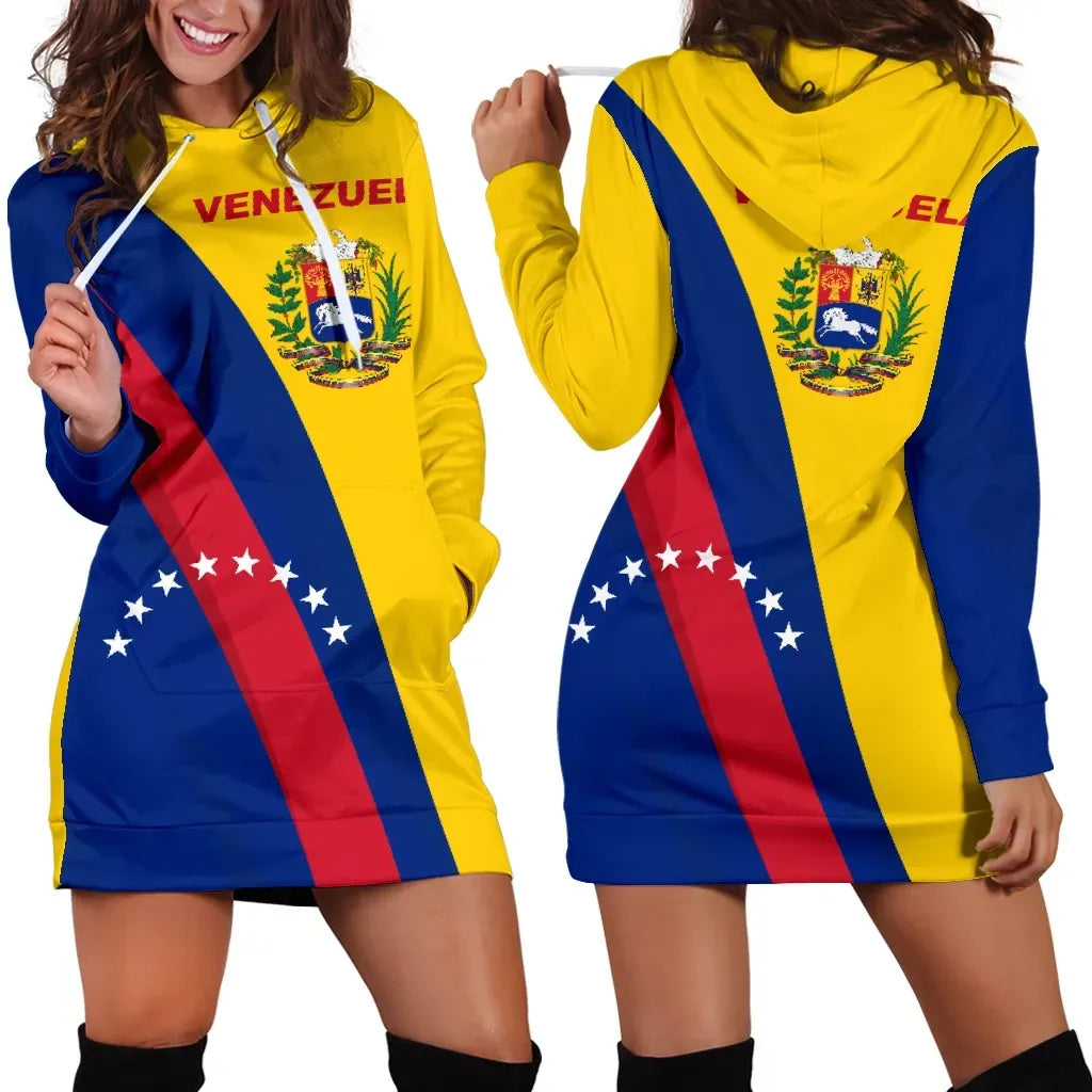 Venezuela Hoodie Dress RLT7 - Wonder Print Shop