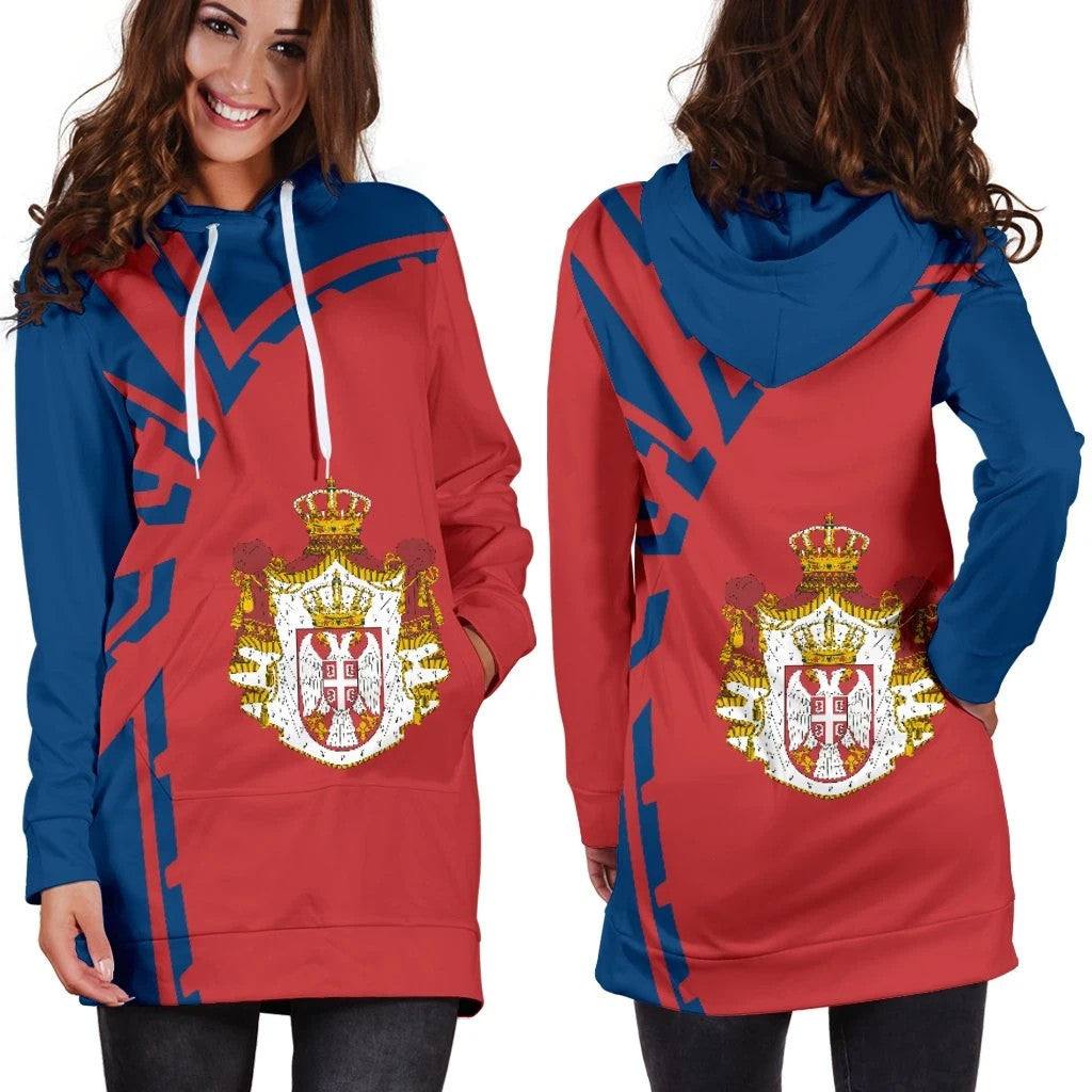 Serbia Hoodie Dress Premium Style RLT7 - Wonder Print Shop