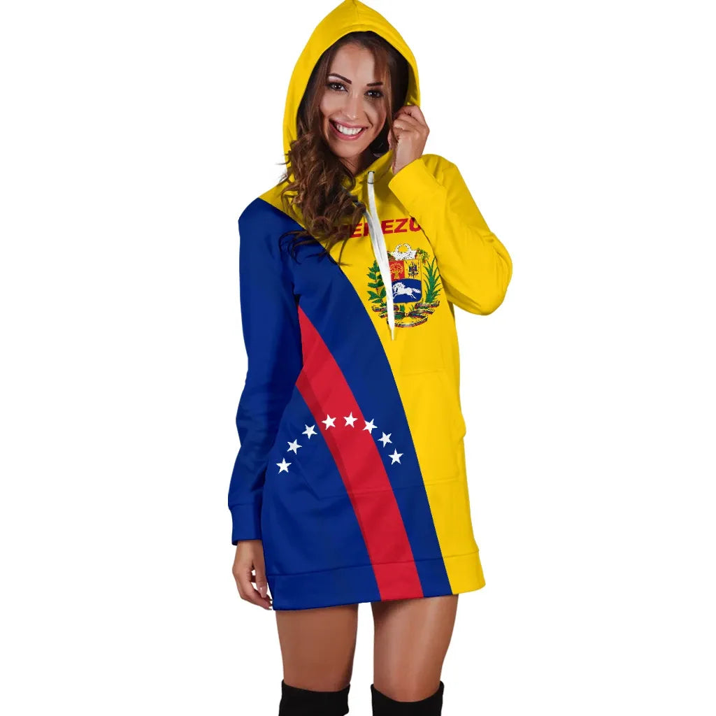 Venezuela Hoodie Dress RLT7 - Wonder Print Shop