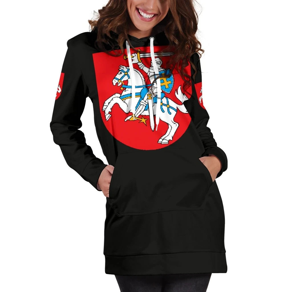 Lithuania Hoodie Dress RLT6 - Wonder Print Shop