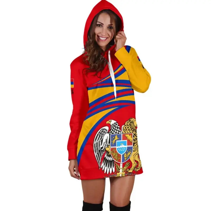 Armenia Hoodie Dress RLT8 - Wonder Print Shop