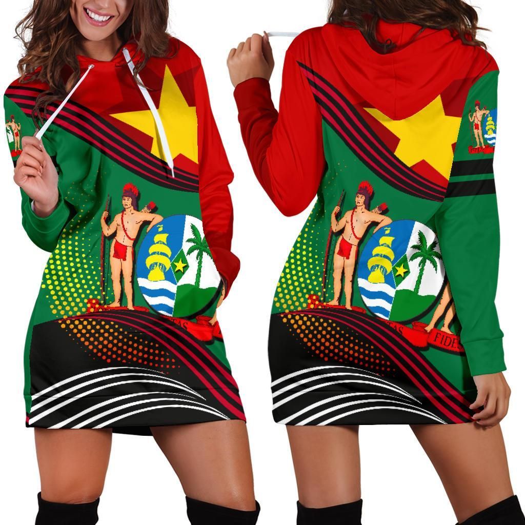 Suriname Hoodie Dress Fall In The Wave RLT7 - Wonder Print Shop