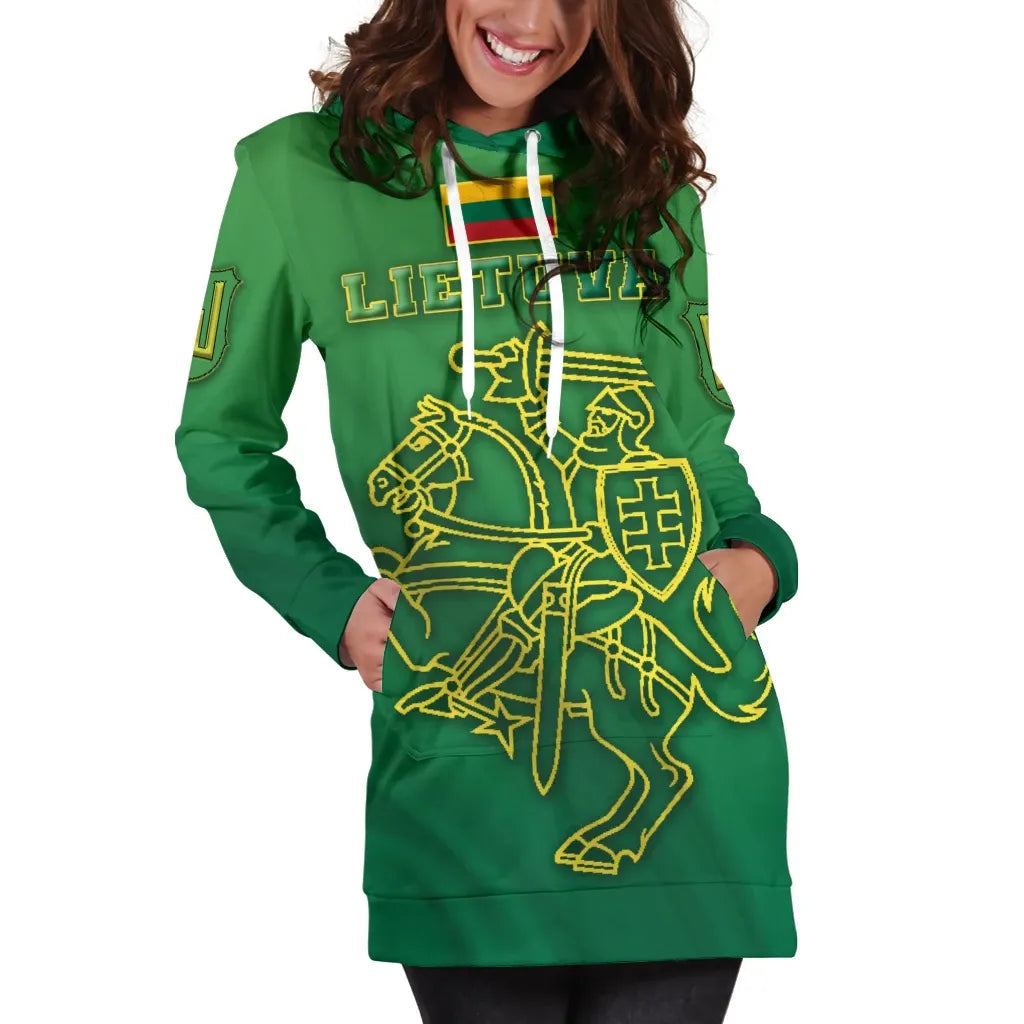 Lithuania Vytis Columns of Gediminas Women Hoodie Dress RLT6 - Wonder Print Shop