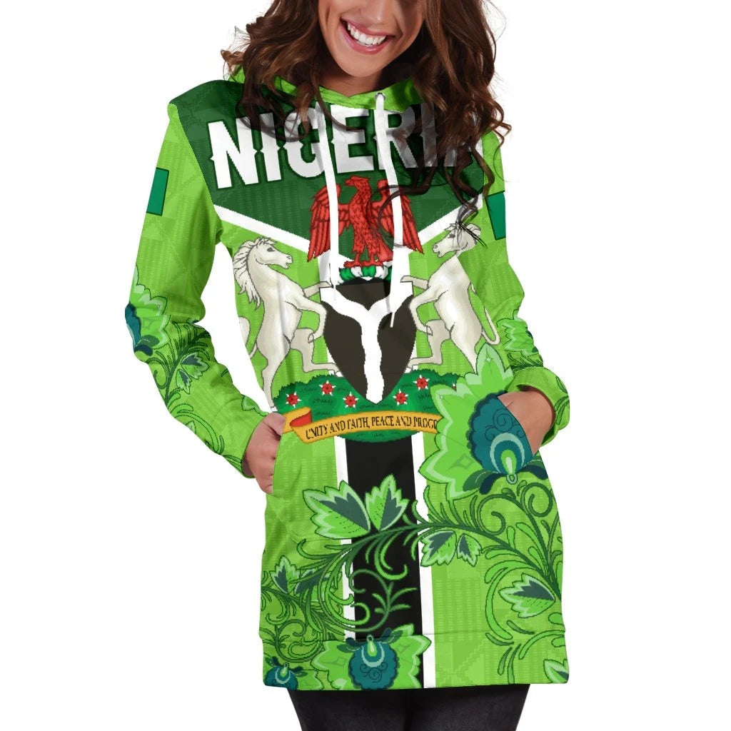 Nigeria Is My Homeland Hoodie Dress RLT8 - Wonder Print Shop