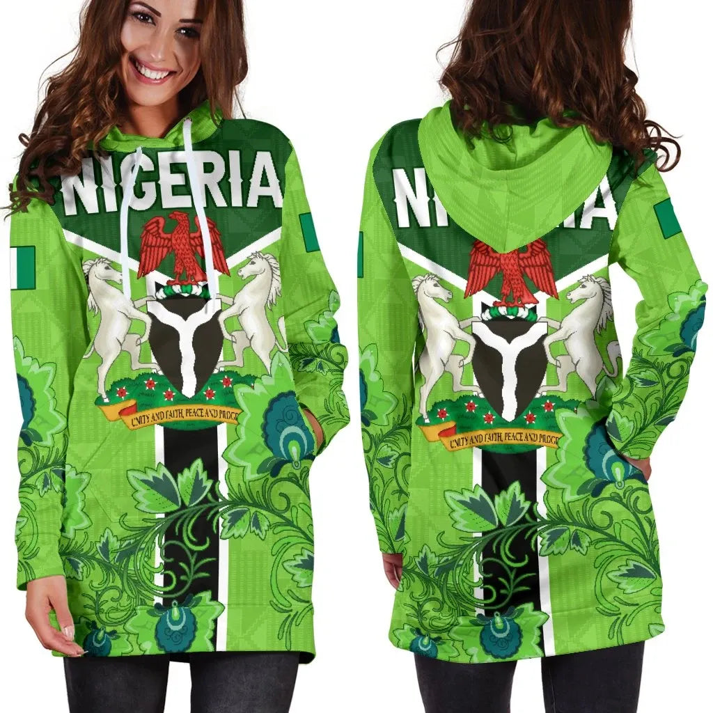 Nigeria Is My Homeland Hoodie Dress RLT8 - Wonder Print Shop