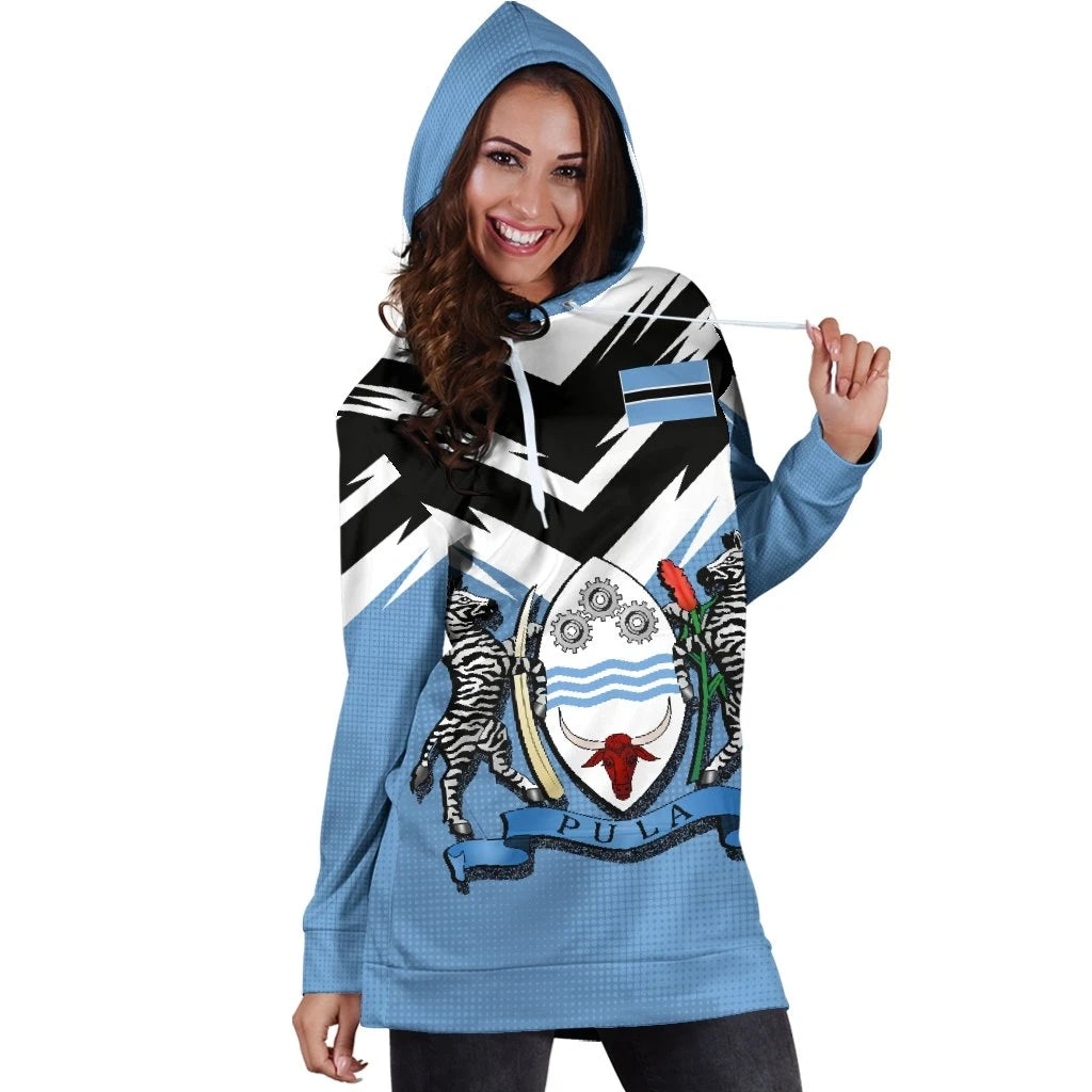 Botswana New Release Women's Hoodie Dress RLT6 - Wonder Print Shop
