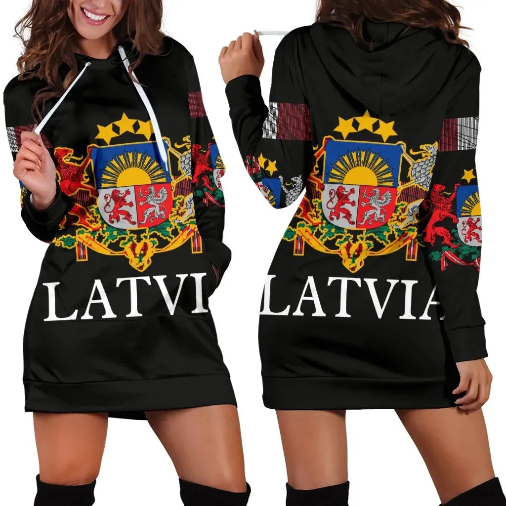 Latvia - United Women's Hoodie Dress RLT6 - Wonder Print Shop