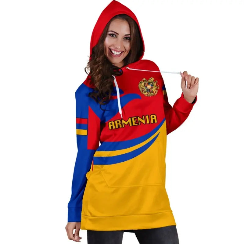 Armenia Women Hoodie Dress Proud Version RLT8 - Wonder Print Shop