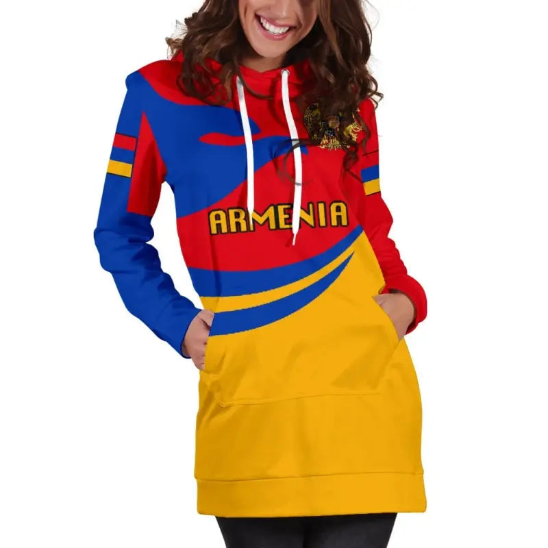 Armenia Women Hoodie Dress Proud Version RLT8 - Wonder Print Shop